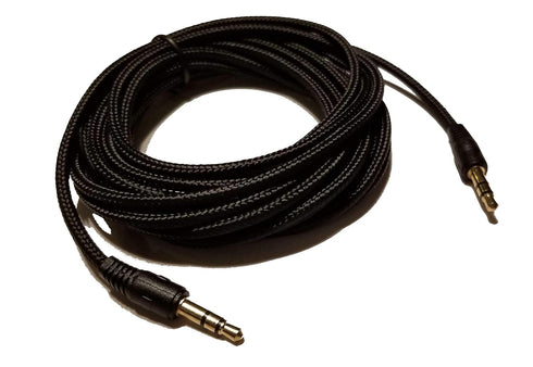 ienza 12FT Long Audio/Microphone Braided Cable Dual Male 3.5mm TRS/TRS Male-TRS Male Cable Cord Wire for Audio Mixers Microphones Cameras Recorder...
