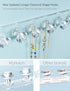 Mymazn 2 Pack Acrylic Necklaces Holder Hanging Jewelry Organizer Wall Mounted Necklace Hangers with 12 Hooks, Clear Jewelry Hangers for Necklace O...