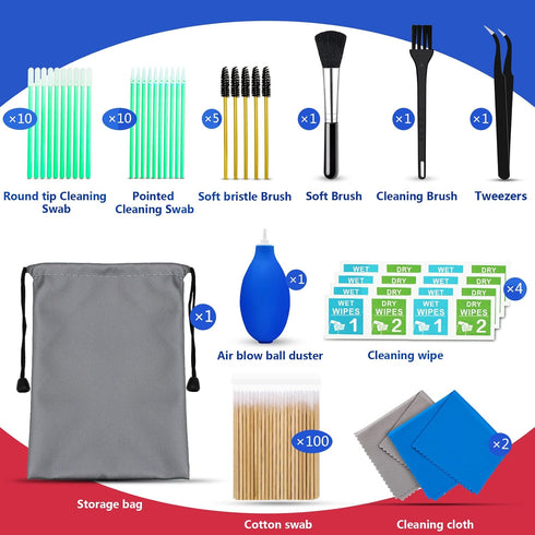 Cell Phone Cleaning Kit, Speaker Cleaner for iPhone, Charging Port Cleaning Tool, Electronic Cleaning kit, Compatible with Airpods Earbuds Camera ...