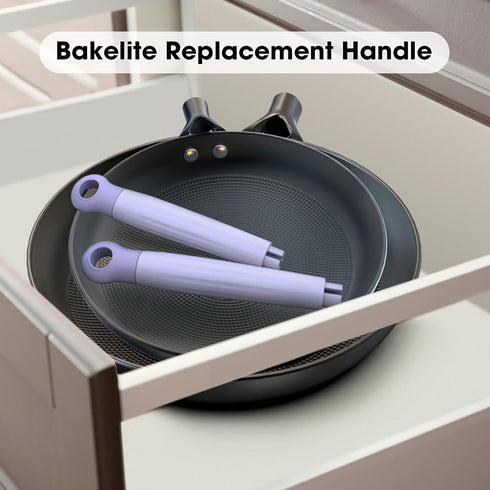 imarku Removable Handle for 10 & 12-inch Honeycomb Cast Iron Skillet Pan, Detachable Handle Replacement, Purple...
