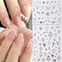 Laser Silver Nail Art Sticker Decal Sun Moon Butterfly Design Nail Decals 3D Self-Adhesive Nail Art Supplies Love Heart Flower Flame Nail Art Stic...