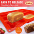 Walfos Silicone Mini Loaf pan, 12 Cavities Mini Bread Pan Brownie Pan, Food Grade & Non-stick, Ideal For Mini Bread, Brownie, Cornbread, Cheesecak...
