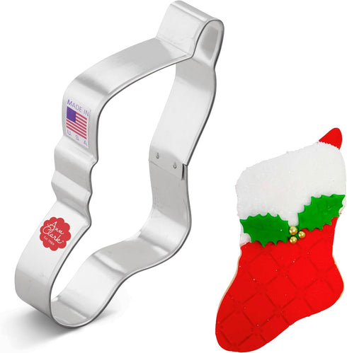 Christmas Stocking Cookie Cutter 5" Made in USA by Ann Clark...