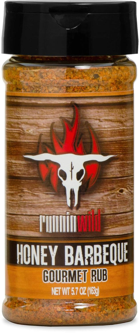 Gourmet Honey BBQ Rub and Seasoning | Pork Rub | Chicken Rub | Rib Rub| Salmon Rub | Runnin’ Wild Foods, 5.7 ounces...