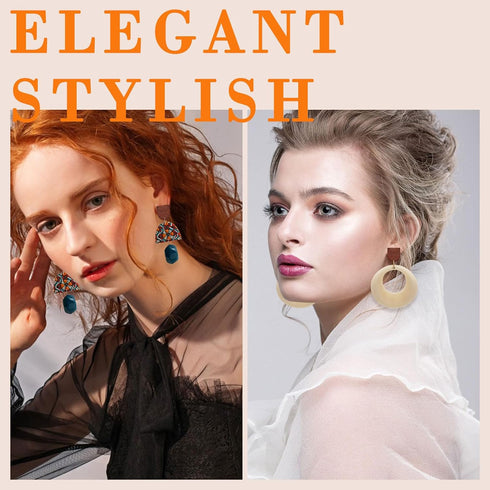 Oubaka 60Pcs Wooden Stud Earrings Posts with Loop for Jewelry Making,Half-Oval Wood Earrings Posts Earring Findings Earring Pin Studs with 100pcs ...