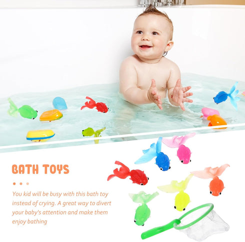 TOYANDONA 1set Tub Toys Bathing Bath Landing Child for Game Kids Baby Toddler Cartoon Bathtub with Fishing Water and Fish Pool Essentials Funny Ne...