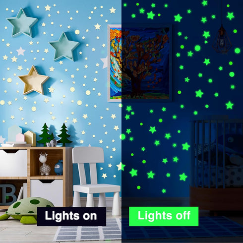 Realistic Tiny 3D Domed Glow in The Dark Stars, 826pcs Glow Dots and Stars, Adhesive Glow Stars for Kids Bedroom,Luminous Stars Stickers Create a ...