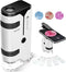 100x-250x Mini Pocket Microscope for Kids Adults, Protable Handheld Microscope with 5 Microscope Slides, Phone Adapter, Miniscope Portable Microsc...