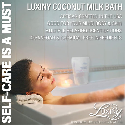 Vegan Milk Bath Soak Made with Moisturizing Coconut Milk Powder, Essential Oil, & Sweet Almond Oil, for a Bath Soak That is Relaxing & Soothing to...