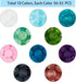 PH PandaHall 500pcs 6mm Frosted Glass Bead 10 Color Transparent Frosted Crystal Beads Matte Loose Spacer Beads for Necklace, Bracelet, Earring Jew...