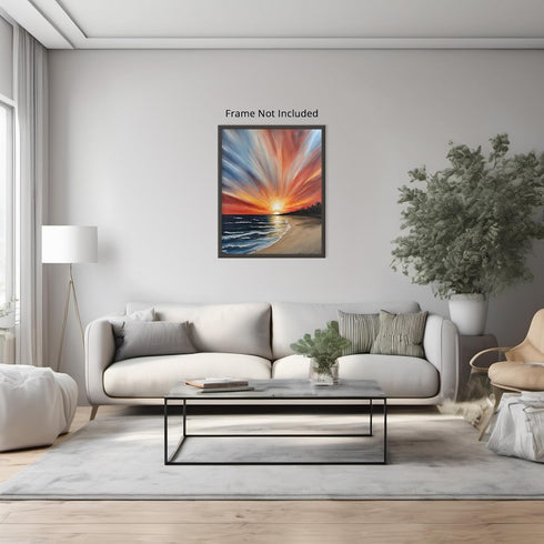 Posterizer 1 pcs- sunrise and sunset-landscape nature scene 8-Landscape & Nature Art-Floral Botanical Art- Decor for Home & Office- unframed wall ...