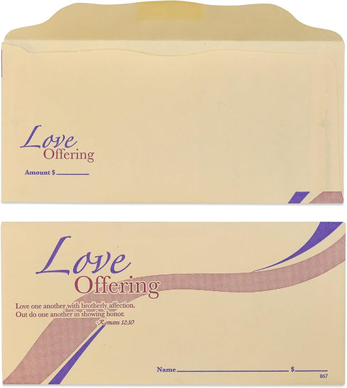 Love Offering Envelopes for Church (100)...