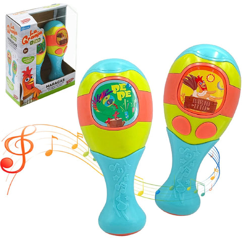 La Granja De Zenon newborn toys Bartolito maracas for kids with Electric,Egg Shakers maracas and Baby Rattles 0-6 months,Musical Instrument for Pa...