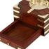 GURU JEE™ Handmade Indian Wooden Ashtray 4.5x4.5x2.25 Inch Indoor Outdoor Ashtrays With Storage Case Box Artisan Crafted Showpiece Gifts...