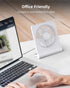 Koonie USB Fan, Strong Wind Ultra Quiet Small Desk Fan 220° Tilt Folding 3 Speeds Adjustable USB-C Powered Personal Fan for Home Office Desktop, W...