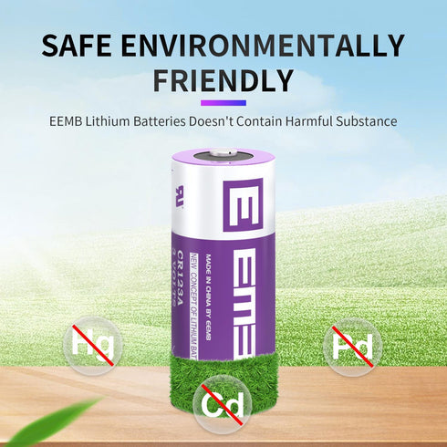 EEMB CR123A 3V Lithium Batteries 4 Pack 1700mAh 3 Volt 123 Battery with High Capacity for Flashlight Toys Alarm System Non-Rechargeable Battery...