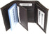Mens Chocolate Brown Leather Wallet Lamb Trifold 731B...