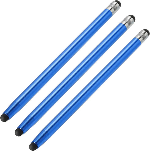 MECCANIXITY 3pcs Stylus Pens for Touch Screens Dual Rubber Tips Capacitive Stylus Universal Tablet Pen Sensitivity Precision, Blue...
