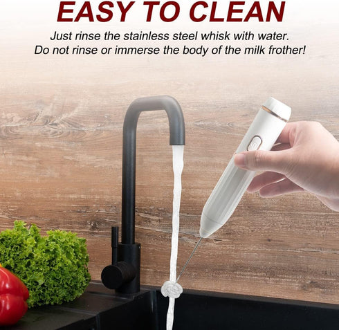 Milk Frother for Coffee Handheld Electric Rechargeable, Double Whisks 2 in 1 Hand Drink Mixer Milk Foamer for Cappuccino Latte Hot Chocolate,Small...