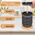 2 Pcs Tumbler Lid Organizers, Bamboo Tumbler Lid Holder, Storage for Up to 20 Lids, Tumbler Lid Storage for Kitchen Cabinets and Countertops?Suita...