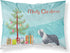 Caroline's Treasures BB2935PILLOWCASE Bearded Collie Dog Merry Christmas Tree Fabric Standard Pillowcase Lightweight Super Soft Easy Care Decorati...