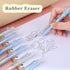 12Pcs Cute Erasable Gel Pens, Make Mistakes Disappear, 0.5mm Fine Point Smooth Writing for Planner Puzzles, Blue and Black Ink No Smudge for Schoo...