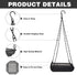 MIXXIDEA Hanging Bird Feeder Tray Metal Mesh Platform Seed Feeder with Durable Chains for Outdoors Garden Great for Attracting Birds (1 Pack)...