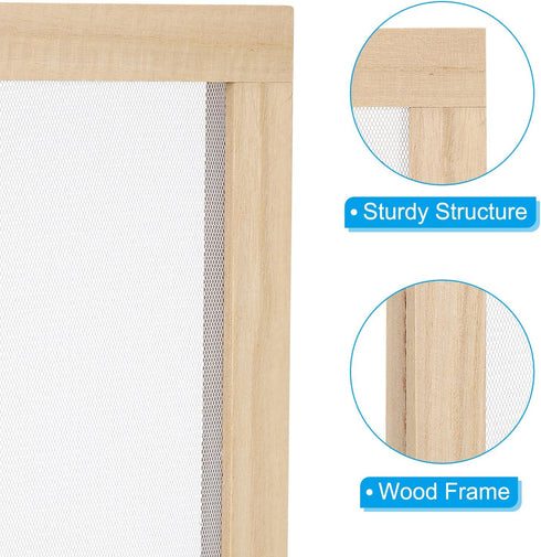 PATIKIL 9.8"x7.5" A5 Wooden Paper Making Screen, Paper Making Mold Frame Papermaking Mould Deckle for DIY Paper Craft Tool Dried Flower Handcraft,...