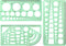 3 PCS Circle Template, Circle Drawing Tool, Circle Stencil, Ruler Circle Template for Drawing, Clear Green Geometric Drawings Templates Rulers for...