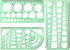 3 PCS Circle Template, Circle Drawing Tool, Circle Stencil, Ruler Circle Template for Drawing, Clear Green Geometric Drawings Templates Rulers for...
