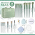 28 Pcs Women Makeup Set Makeup Bag with Makeup Brushes Premium Synthetic Brush and Mirror for Women Travel Reusable Cosmetic(Sage Green)...