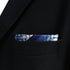 SHLAX&WING Ripple Blue Mens Pocket Square Silk Hanky Business Wedding Gift...