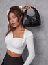 SweatyRocks Women's Medium Y2K Top Handle Hobo Bag Ruched Clutch Purse Handbag...