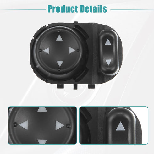 ACROPIX Car Power Rear View Mirror Switch Remote Control Fit for Chevrolet Malibu - Pack of 1 Black...