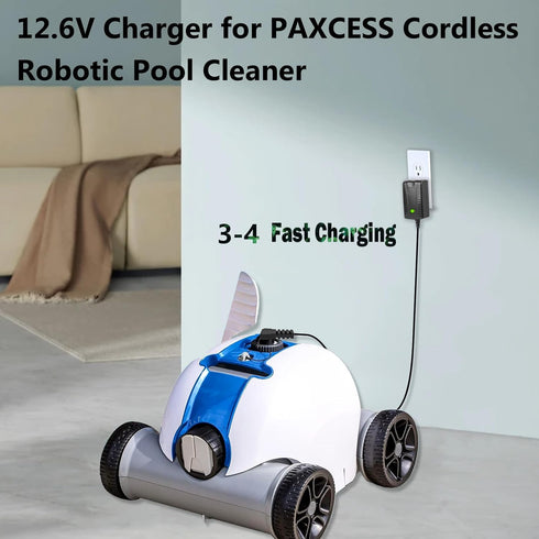 12.6V Charger for Paxcess Robotic Pool Cleaner Compatible with Paxcess HJ1103 HJ1103J Automatic Robotic Pool Vacuum Cleaner Power Adapter...