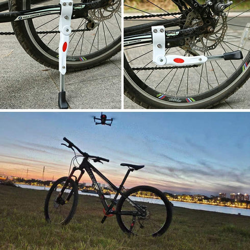 Coret Bike Bicycle Kickstands for 22-27 Inch, 700C Road Bike,BMX,Adjustable Aluminium Alloy Bicycle Side Back Rack Support Stand (Black)...