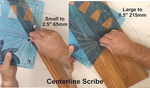 Multi Mark Tool - Can be a square, angle marker, protractor, centreline scribe, circle scribe, ruler and offset scribe, large circle centre finder...