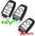 Pink Leather 5 Buttons Key Fob Case Case Remote Skin Holder Protector Jacket for 2017 2018 2019 2020 2021 2022 2023 2024 Ford Bronco Mustang Fusio...
