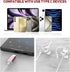 USB C Headphones with Microphone Wired USB C Earphones for Sports and Running Type C Earbuds Hooks Volume Control, Compatible with iPhone 15, Sams...