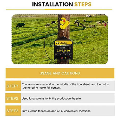 Cut Off Switch Electric Fence Switch of Plastic Single Pole-Yellow...