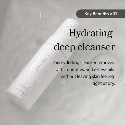 Tabitha Deep Moisture Foaming Cleanser, Low-pH, Hydrating, Gentle Face Wash with Moringa Extract, Korean Skincare, Fragrance-Free, 5.07 fl.oz...
