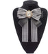 Topz black bow brooch for women large ribbon collar pin cravat Womens bow tie rhinestone brooch pin jabot bowtie for men necktie shirt decoration ...