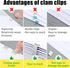 3 Pack Paper Clam Portable Handheld Paper Clip Dispenser 30 Sheet Capacity with 50 Pcs Reusable Colorful and 124 Pcs Silver Clips Fast Paper Clipp...