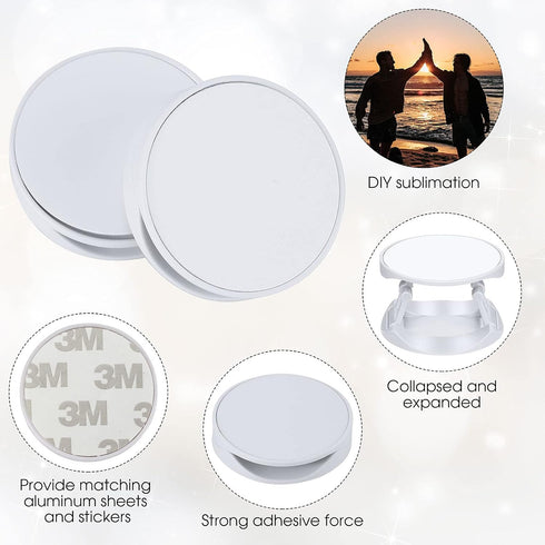 Frienda Slimline Phone Stand, 40 Pieces, White, Suitable for Tablets and Phones, Easy to Install, Foldable, Adjustable Viewing Angle, Ideal for Da...