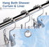 Titanker Shower Curtain Hooks Rings, Rust-Resistant Metal Double Glide Shower Hooks for Bathroom Shower Rods Curtains, Set of 12 Hooks - Chrome...