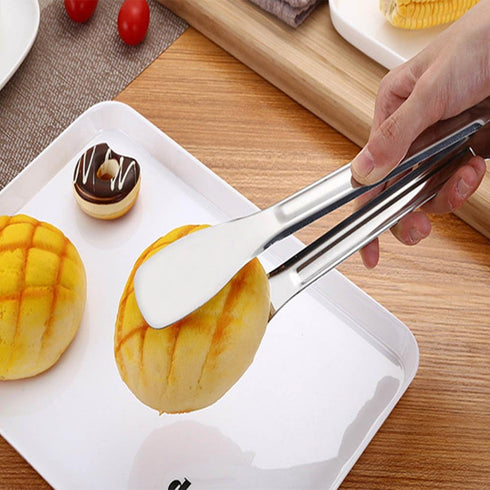 Tenta Tenta Kitchen Tongs Stainless Steel Buffet serving utensils Salad BBQ Tongs Heavy Duty Serving Food Tongs for Frying,Cooking,Clipping Toast ...