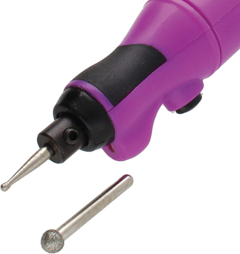 The Beadsmith Micro Engraver w/Spotlight, 6.25', Battery Operated (2xAAA), 2 Round Diamond-Tip Bits and Hex Key, Engraver, Polisher, Sander- for M...