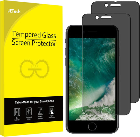 JETech Privacy Screen Protector for iPhone 8 Plus and iPhone 7 Plus, Anti-Spy Tempered Glass Film, 2-Pack...