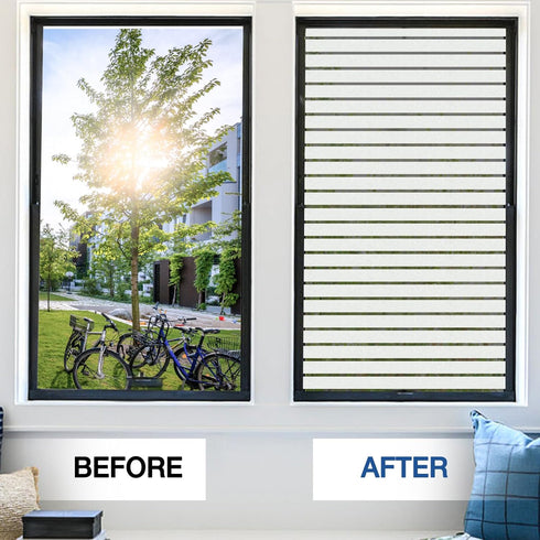 Viseeko Window Privacy Film: Frosted Glass Window Film Window Cling Privacy Film Door Window Covering Day and Night Privacy Window Film Heat Block...