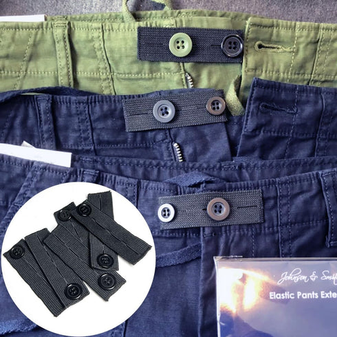 6pcs Elastic Button Extenders for Jeans, Pants Button Extender for Women, Adjustable Pants Waist Extenders, Waistband Expanders for Men, Waistband...